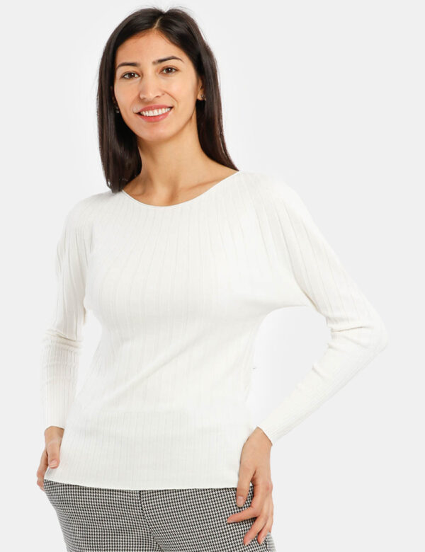 Maglione Rue De Clerie a coste - 65% viscosa 35% poliammideLa modella indossa la taglia SM ed è alta 178 cm e la vestibilità