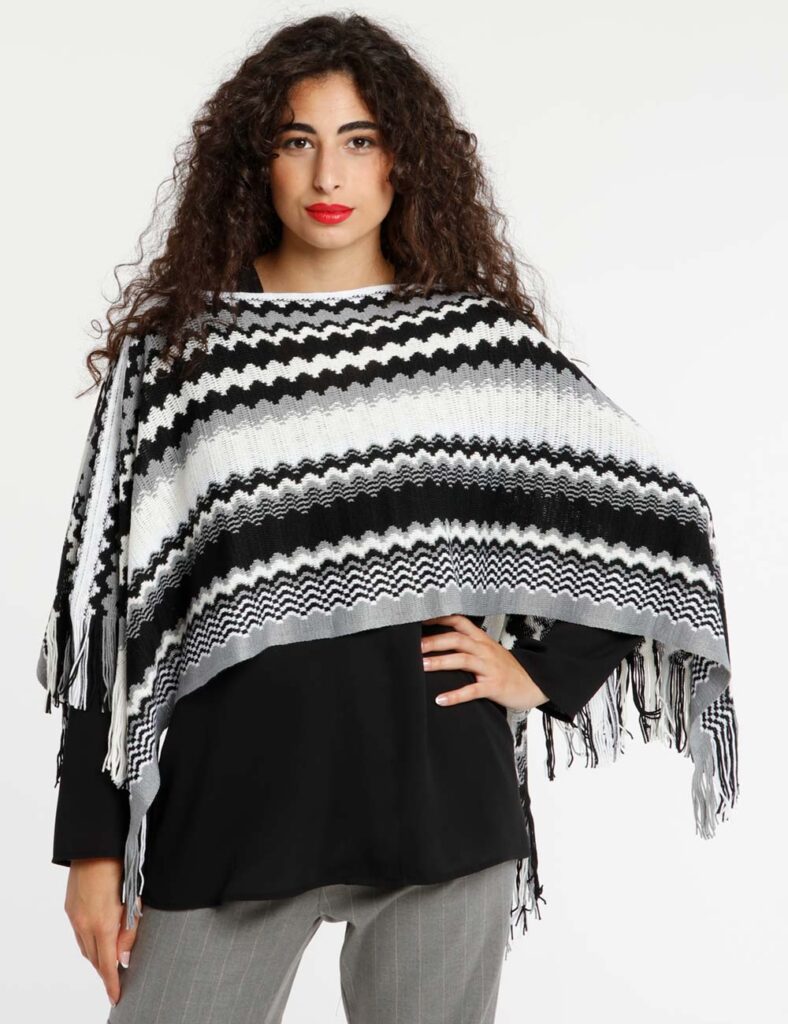 Missoni donna outlet  - Poncho Missoni con frange