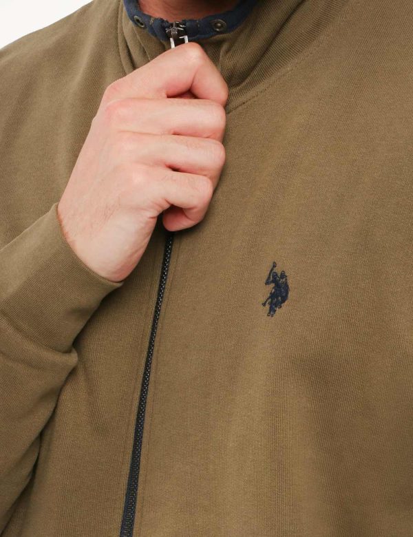 Felpa U.S. Polo Assn. con zip - 100% cotoneIl modello indossa la taglia 48 ed è alto 184 cm e la vestibilità è regolare. Spa