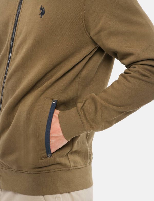 Felpa U.S. Polo Assn. con zip - 100% cotoneIl modello indossa la taglia 48 ed è alto 184 cm e la vestibilità è regolare. Spa