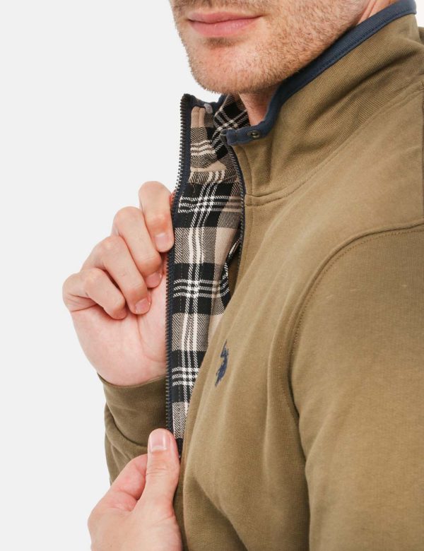 Felpa U.S. Polo Assn. con zip - 100% cotoneIl modello indossa la taglia 48 ed è alto 184 cm e la vestibilità è regolare. Spa
