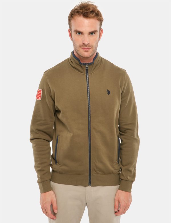 Felpa U.S. Polo Assn. con zip - 100% cotoneIl modello indossa la taglia 48 ed è alto 184 cm e la vestibilità è regolare. Spa