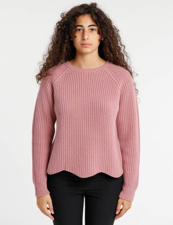 Maglione Rue De Clerie a trama larga - 50% lana vergine 50% acrilicoLa modella indossa la taglia SM ed è alta 175 cm e la ve