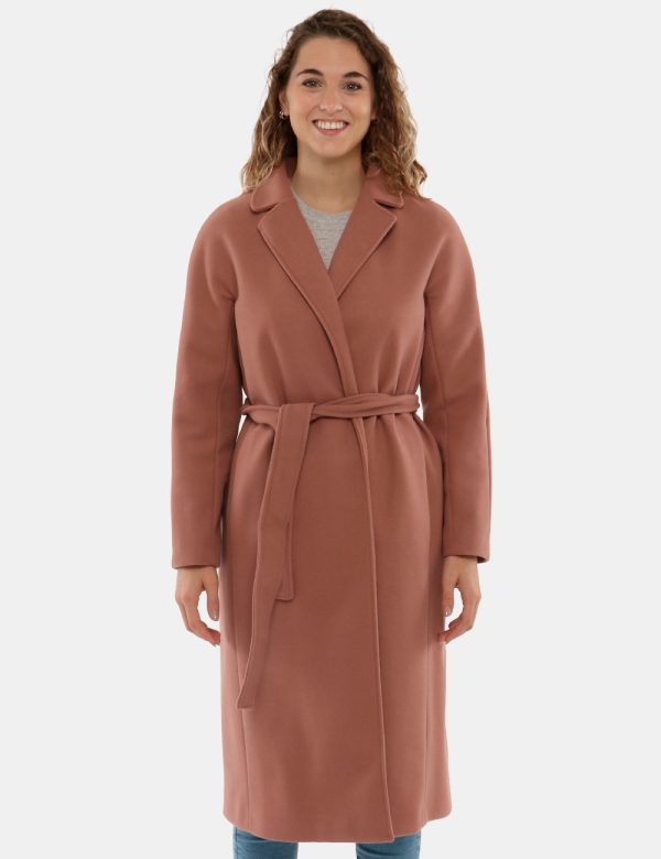 Cappotto Vougue lungo aperto - 100% poliestereLa modella indossa la taglia S e la vestibilità del capo è regolare. Lunghezza