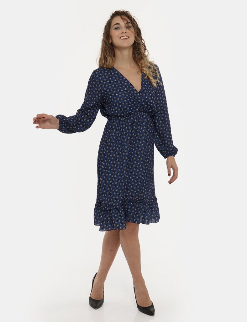 Vestito Vougue fantasia geometrica - 100% poliestereLa modella indossa la taglia S e la vestibilità del capo è regolare. Spa