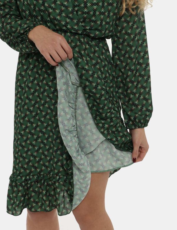 Vestito Vougue fantasia geometrica - 100% poliestereLa modella indossa la taglia S e la vestibilità del capo è regolare. Spa