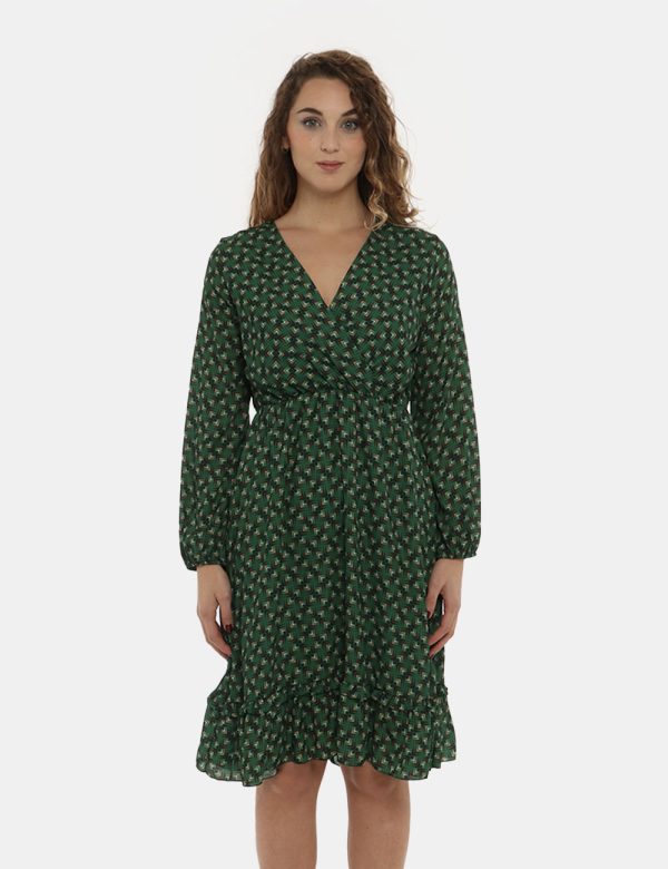 Vestito Vougue fantasia geometrica - 100% poliestereLa modella indossa la taglia S e la vestibilità del capo è regolare. Spa