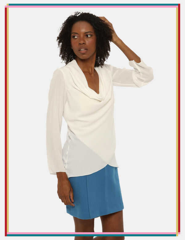 Maglia Vougue bianco - COMPOSIZIONE E VESTIBILITÀ:100% poliestereLa modella è alta 170 cm e indossa la taglia S. La vestibil