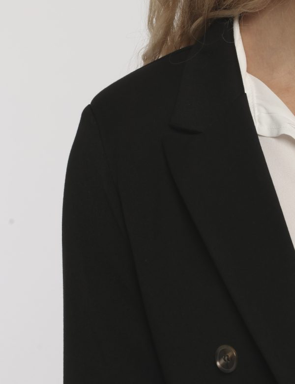 Giacca Vougue nero - COMPOSIZIONE E VESTIBILITÀ:63% poliestere 34% viscosa 3% elastaneLa modella è alta 170 cm e indossa la
