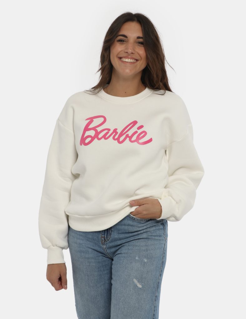 Abbigliamento donna scontato - Felpa Barbie panna