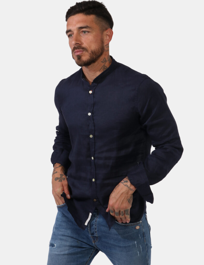 Camicie da uomo Yes Zee - Camicia Yes Zee Blu