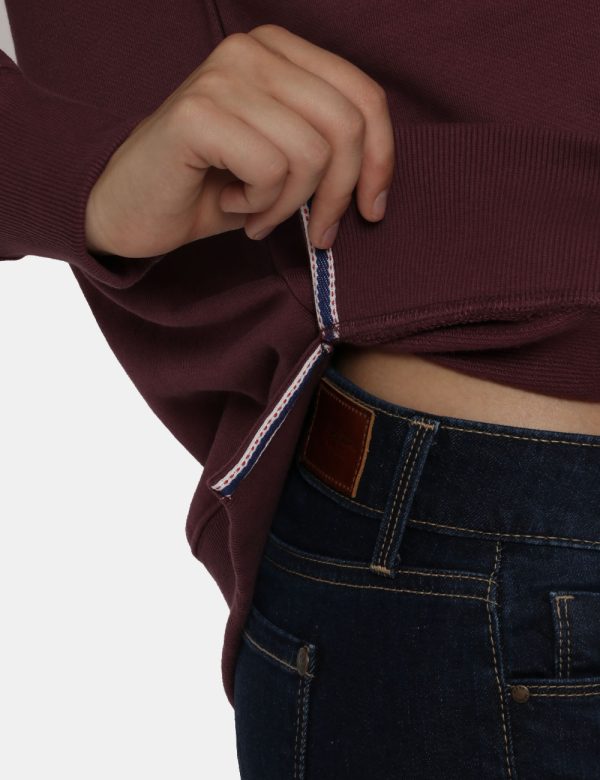 Felpa Pepe Jeans bordeaux - COMPOSIZIONE E VESTIBILITÀ:100% cotoneLa modella è alta 172 cm e indossa la taglia S. La vestib