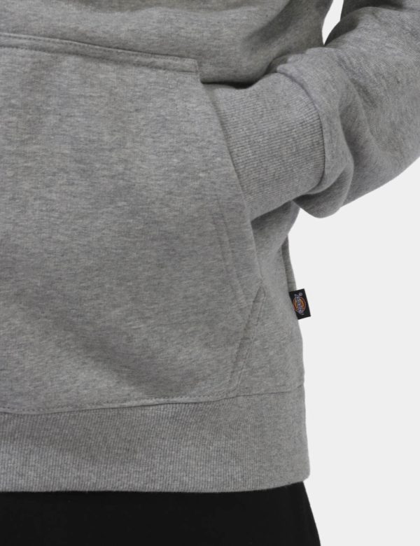 Felpa Dickies Grigio - Felpa con cappuccio e polsini su base grigia con stampa logo brand in tinta originale. Presente tasco