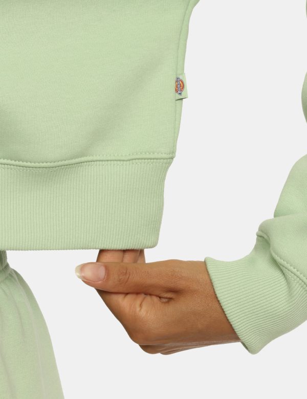 Felpa Dickies verde - COMPOSIZIONE E VESTIBILITÀ:60% cotone 40% poliestereLa modella è alta 172 cm e indossa la taglia S. La