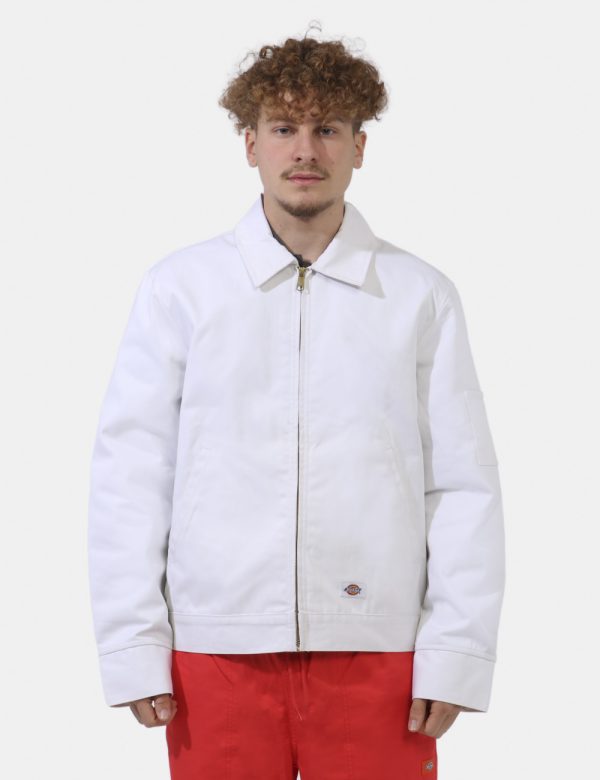Giacca Dickies Bianco - Giacca in simil denim foderata ed in total bianco. Presenti tasche a taglio trasversale. La vestibil
