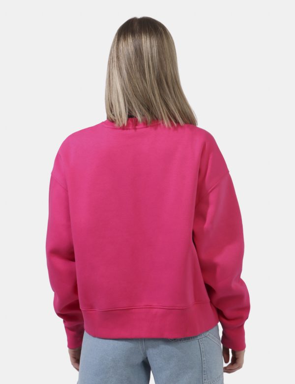 Felpa Dickies Fuxia - Felpa classica con polsini ed in total fuxia. Presente logo brand ricamato bianco. La vestibilità è mo
