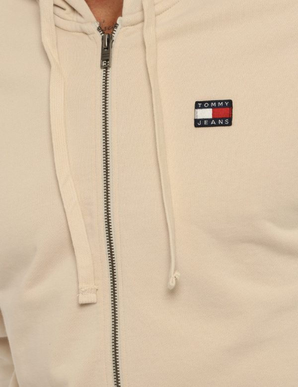 Felpa Tommy Hilfiger beige - COMPOSIZIONE E VESTIBILITÀ:100% cotoneIl modello è alto 178 cm e indossa la taglia L. La vestib