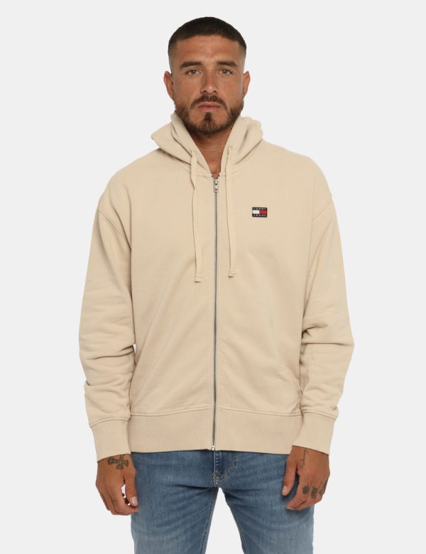 Felpa Tommy Hilfiger beige - COMPOSIZIONE E VESTIBILITÀ:100% cotoneIl modello è alto 178 cm e indossa la taglia L. La vestib