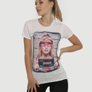 T-shirt Barbie bianco/rosa - COMPOSIZIONE E VESTIBILITÀ:100% cotoneLa modella è alta 170 cm e indossa la taglia S. La vestib