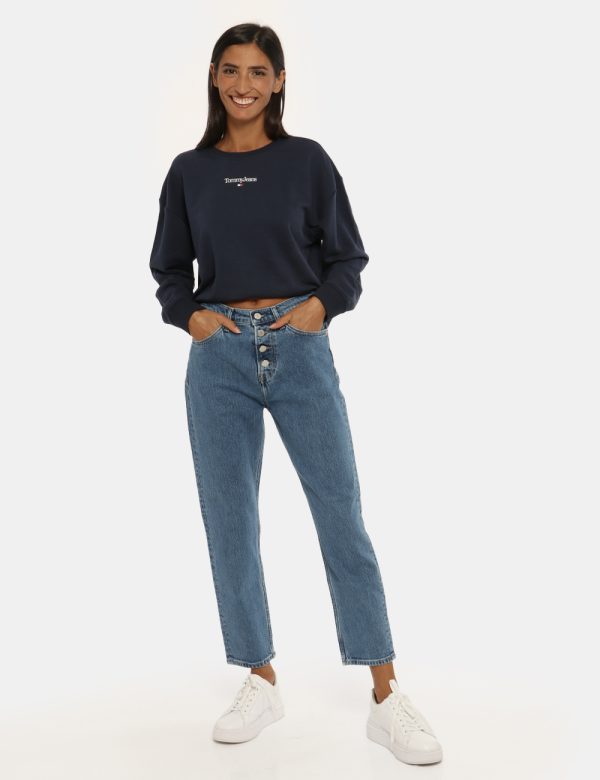 Jeans Tommy Hilfiger blu - COMPOSIZIONE E VESTIBILITÀ:99% cotone 1% elastaneLa modella è alta 176 cm e indossa la taglia 27
