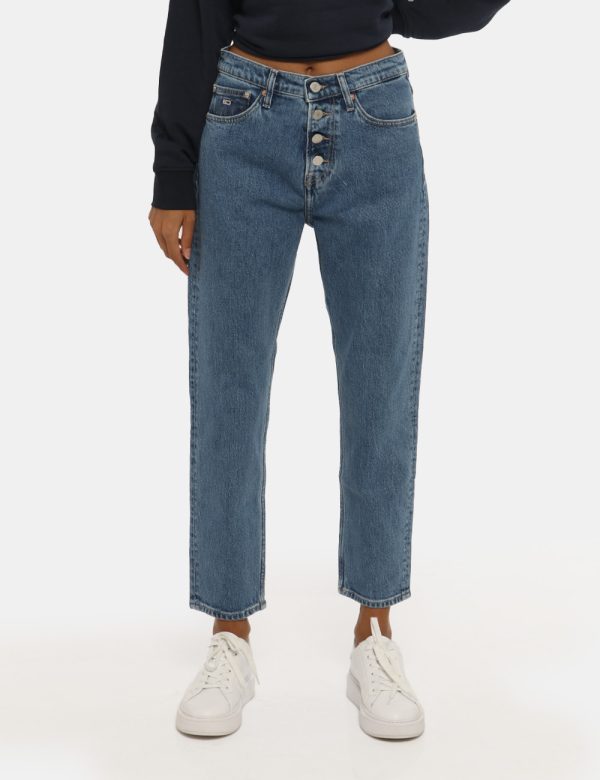 Jeans Tommy Hilfiger blu - COMPOSIZIONE E VESTIBILITÀ:99% cotone 1% elastaneLa modella è alta 176 cm e indossa la taglia 27
