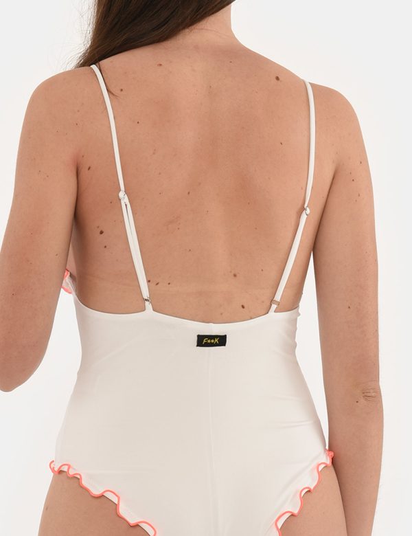 Costume F**K con ricami intero - 80% poliestere 20% elastinaLa modella indossa la taglia S. I costumi F**K hanno vestibilità