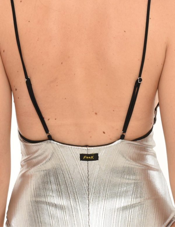 Costume F**K metallizzato - 97% poliestere 3% elastinaLa modella indossa la taglia S. I costumi F**K hanno vestibilità asciu