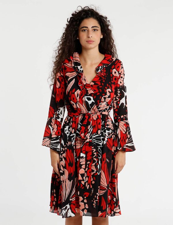 Vestito Fracomina con ruches - La modella indossa una taglia S ed è alta175 cm e la vestibilità è regolareStravolgi i tuoi l
