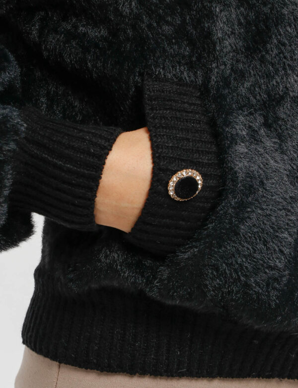 Maglione Fracomina con zip - 68% poliammide 32% poliestereLa modella indossa la taglia S ed è alta 178 cm e la vestibilità è