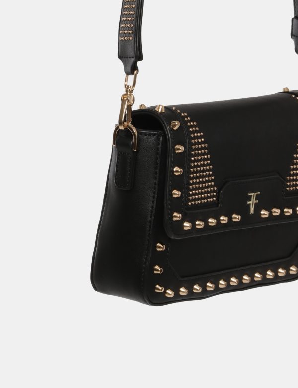 Borsa Fracomina nero con borchie - COMPOSIZIONE E VESTIBILITÀ:100% poliuretanoCONSIGLI DI STILE:Borsa a tracolla di piccole
