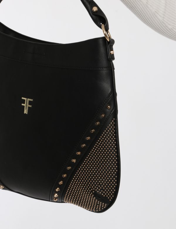 Borsa Fracomina nero - COMPOSIZIONE E VESTIBILITÀ:100% poliuretanoCONSIGLI DI STILE:Borsa a mano o spalla semirigida di gran