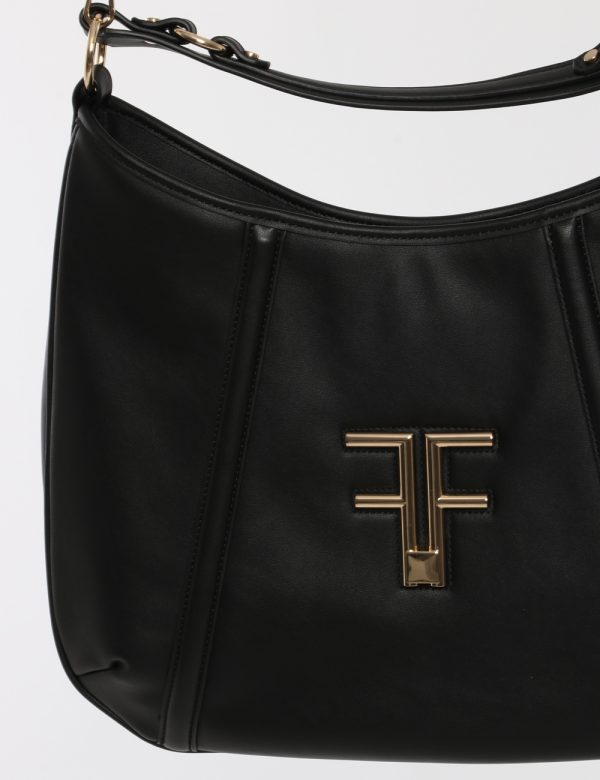 Borsa Fracomina nero - COMPOSIZIONE E VESTIBILITÀ:100% poliuretanoCONSIGLI DI STILE:Borsa a mano o spalla semirigida di gran