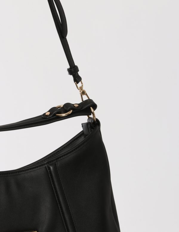 Borsa Fracomina nero - COMPOSIZIONE E VESTIBILITÀ:100% poliuretanoCONSIGLI DI STILE:Borsa a mano o spalla semirigida di gran