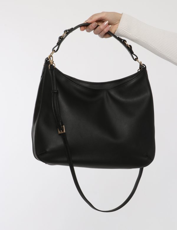 Borsa Fracomina nero - COMPOSIZIONE E VESTIBILITÀ:100% poliuretanoCONSIGLI DI STILE:Borsa a mano o spalla semirigida di gran