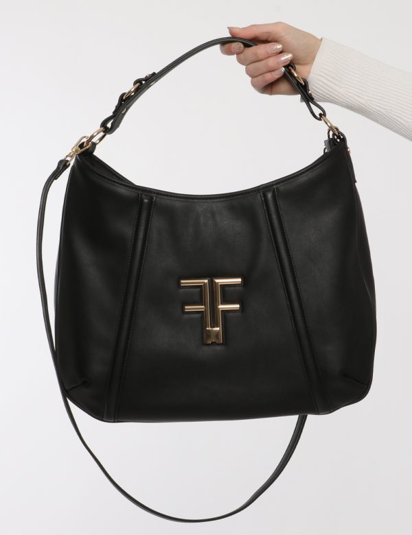 Borsa Fracomina nero - COMPOSIZIONE E VESTIBILITÀ:100% poliuretanoCONSIGLI DI STILE:Borsa a mano o spalla semirigida di gran