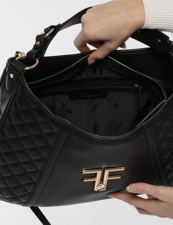 Borsa Fracomina nero - COMPOSIZIONE E VESTIBILITÀ:100% poliuretanoCONSIGLI DI STILE:Borsa a mano o spalla semirigida di gran
