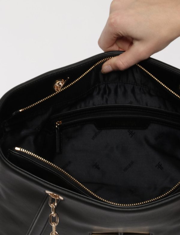 Borsa Fracomina nero - COMPOSIZIONE E VESTIBILITÀ:100% poliuretanoCONSIGLI DI STILE:Borsa a mano o spalla semirigida di gran