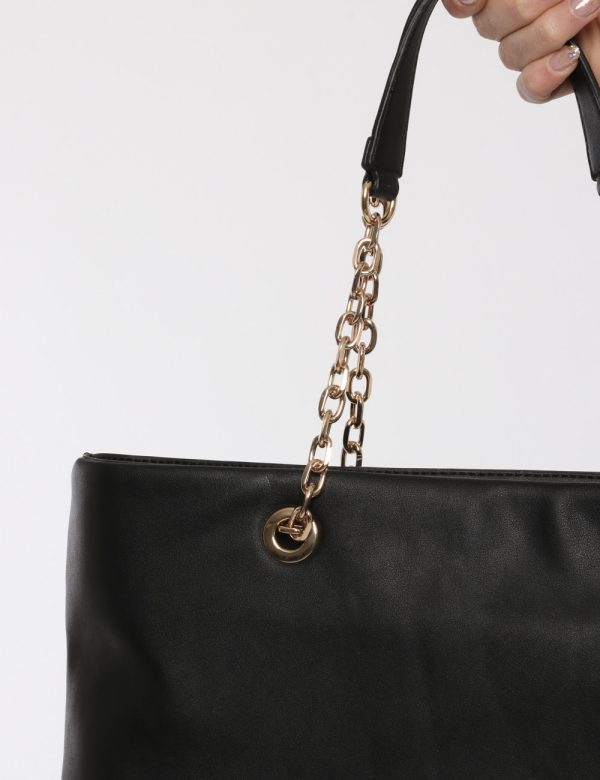 Borsa Fracomina nero - COMPOSIZIONE E VESTIBILITÀ:100% poliuretanoCONSIGLI DI STILE:Borsa a mano o spalla semirigida di gran