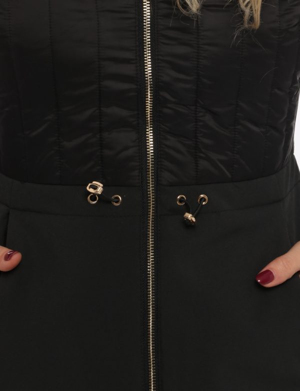 Piumino Fracomina nero - COMPOSIZIONE E VESTIBILITÀ:esterno 100% poliammide esterno 2 95% poliestere 5% spandex interno 100%