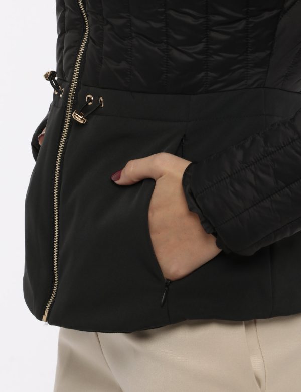 Piumino Fracomina nero - COMPOSIZIONE E VESTIBILITÀ:esterno 100% poliammide esterno 2 95% poliestere 5% spandex interno 100%