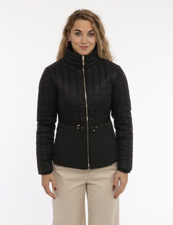 Piumino Fracomina nero - COMPOSIZIONE E VESTIBILITÀ:esterno 100% poliammide esterno 2 95% poliestere 5% spandex interno 100%