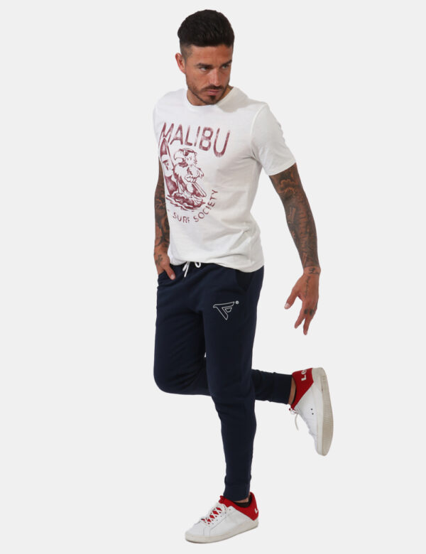 Pantaloni Fred Mello Blu - Pantaloni della tuta in total blu navy con logo brand bianco. Presenti polsini sul girocaviglia e