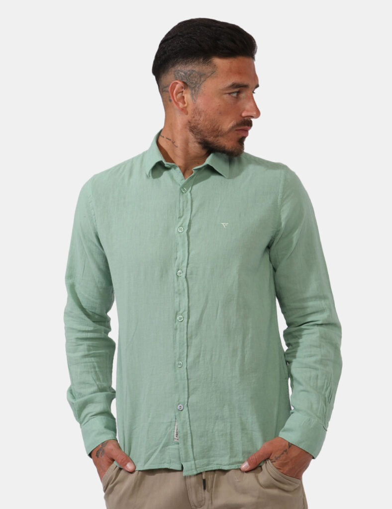 Outlet camicia da uomo scontata - Camicia Fred Mello Verde