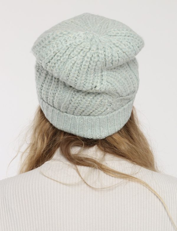 Cappello Fracomina azzurro lurex - COMPOSIZIONE E VESTIBILITÀ:92% acrilico 8% metallicoCONSIGLI DI STILE:Cappello modello be