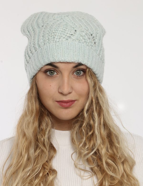 Cappello Fracomina azzurro lurex - COMPOSIZIONE E VESTIBILITÀ:92% acrilico 8% metallicoCONSIGLI DI STILE:Cappello modello be