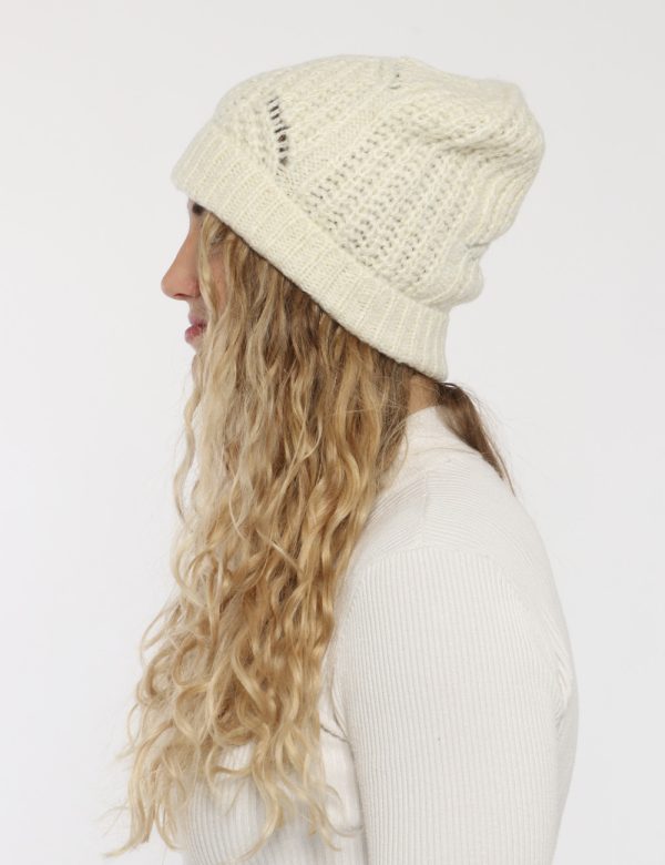 Cappello Fracomina bianco lurex - COMPOSIZIONE E VESTIBILITÀ:92% acrilico 8% metallicoCONSIGLI DI STILE:Cappello modello ber