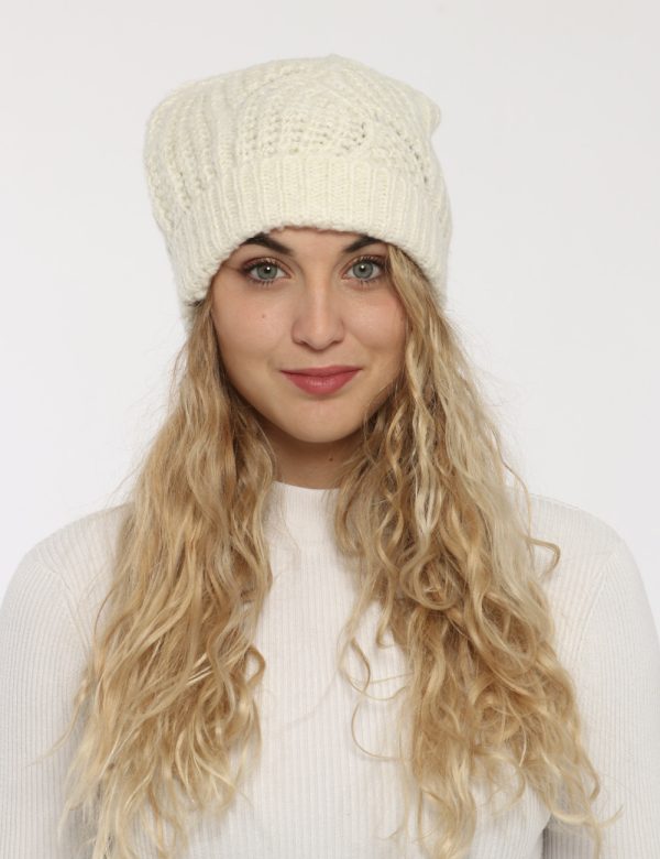 Cappello Fracomina bianco lurex - COMPOSIZIONE E VESTIBILITÀ:92% acrilico 8% metallicoCONSIGLI DI STILE:Cappello modello ber