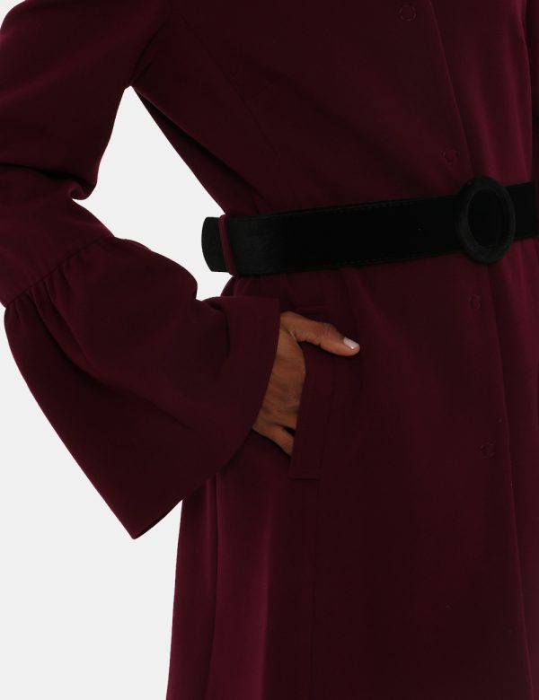 Cappotto Fracomina corto con volant - 62% poliestere 32% viscosa 6% elastanLa modella indossa la taglia L e la vestibilità d