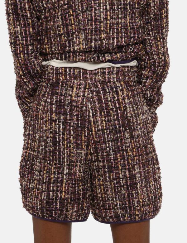 Shorts Fracomina fantasia viola - COMPOSIZIONE E VESTIBILITÀ:100% poliestereLa modella è alta 170 cm e indossa la taglia 40