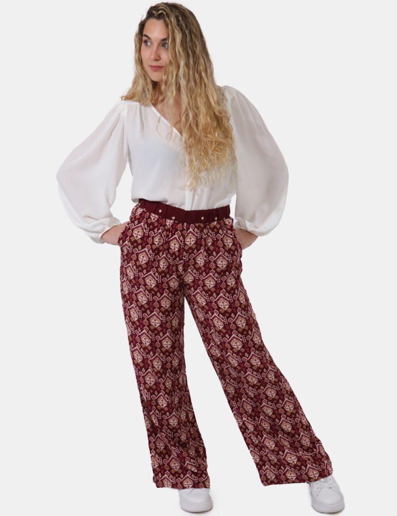 Pantaloni da donna larghi scontati - Pantalone Pepe Jeans Bordeaux